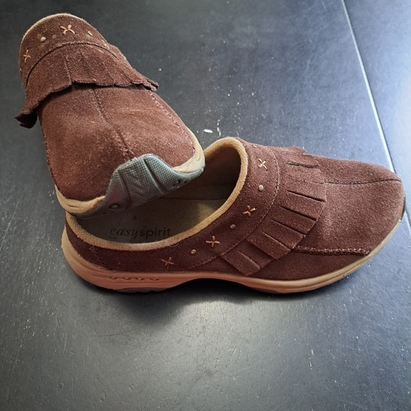 Easy Spirit Tamias Leather Fringed Mules   Size 8.5 - Picture 7 of 10